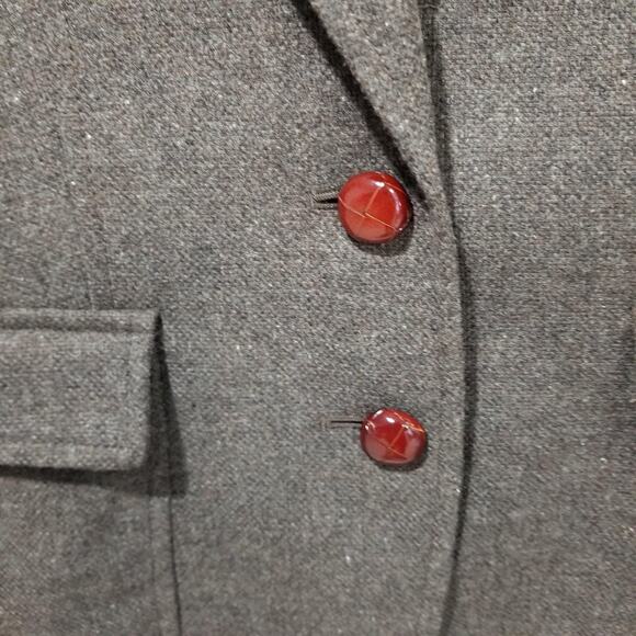 Banana Republic Blazer Womens 8 Brown Wool Blend Jacket Elbow Patches - Picture 7 of 11